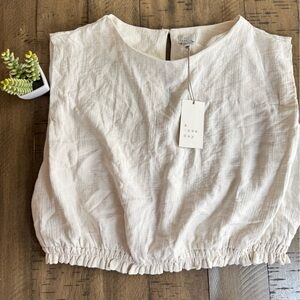 a new day Crisp White Blouse